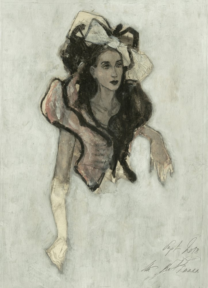 Elegant Woman In Hat by Ute Rathmann