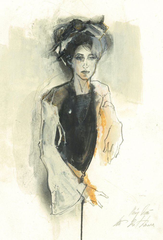Elegant Woman Portrait by Ute Rathmann