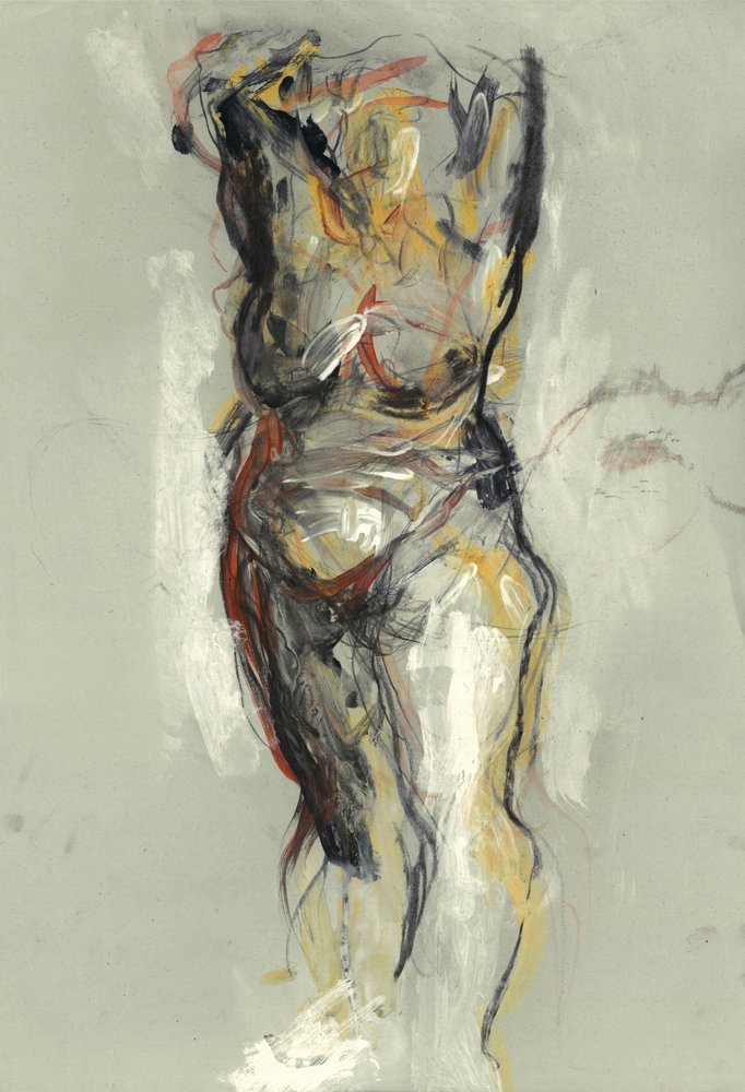 Expressive Nude Study by Ute Rathmann