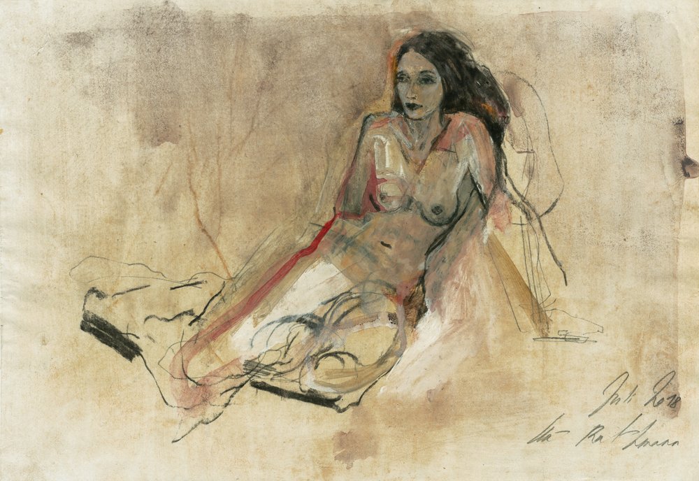 Reclining Nude Study by Ute Rathmann