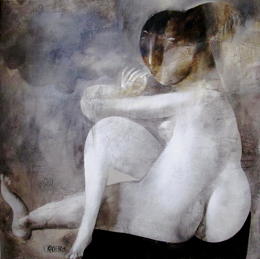 Abstract Seated Nude by Victor Tkachenko