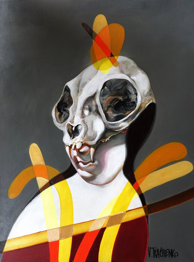 Abstract Skull Figure by Victor Tkachenko