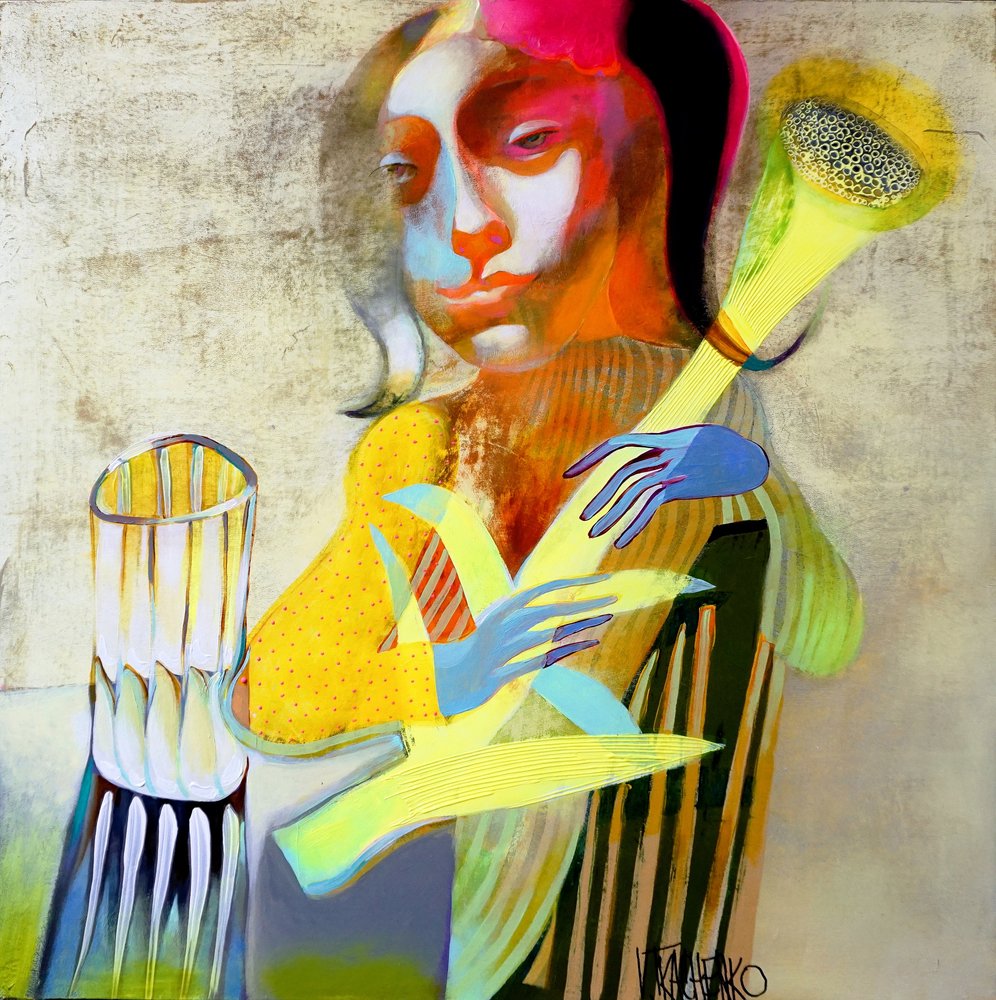 Colorful Abstract Music Woman by Victor Tkachenko