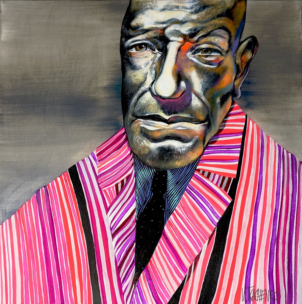 Colorful Striped Man by Victor Tkachenko