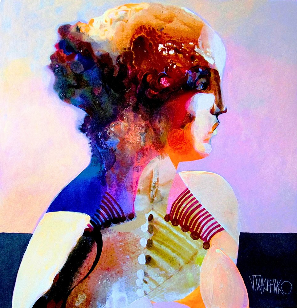 Ethereal Abstract Profile by Victor Tkachenko