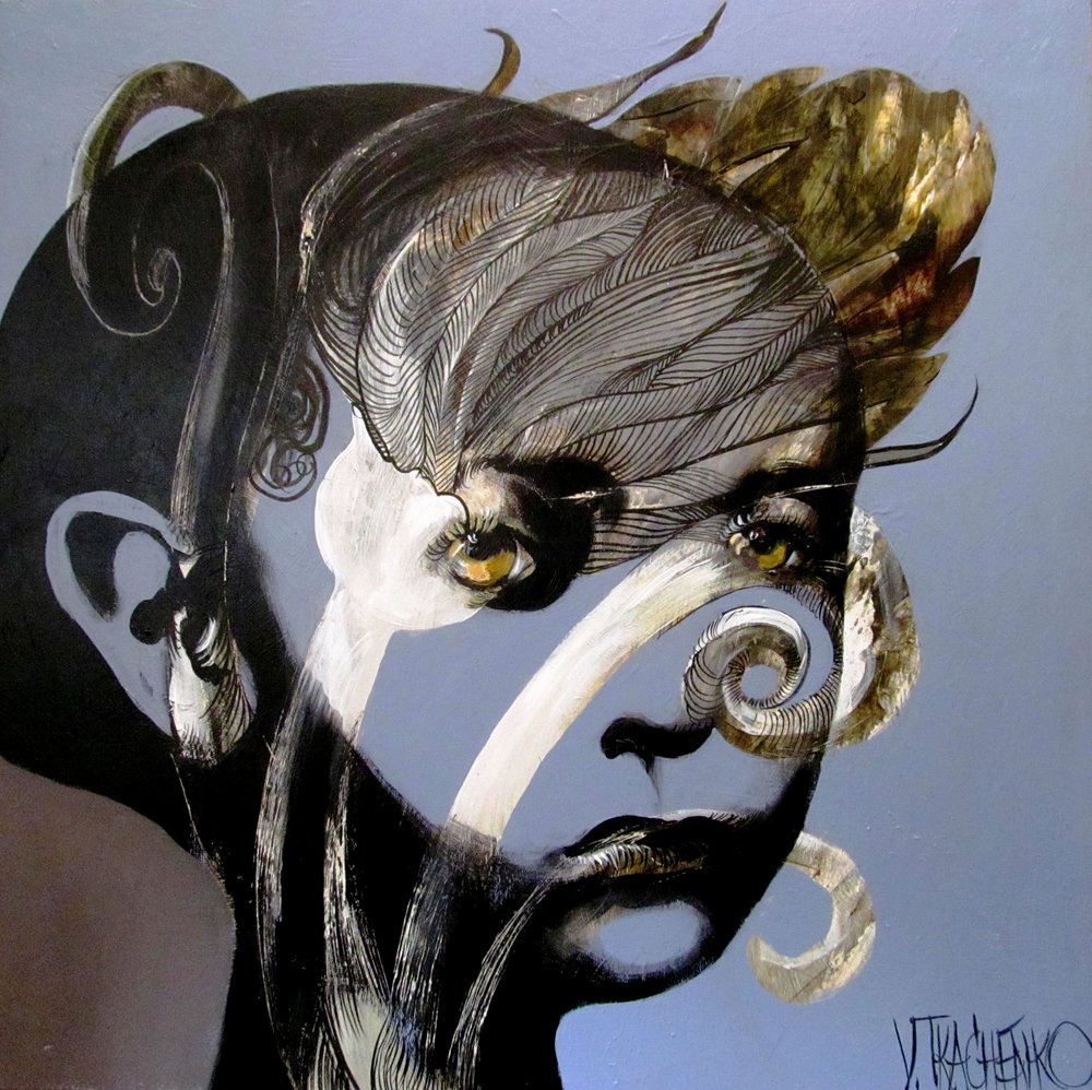 Mysterious Woman Portrait by Victor Tkachenko