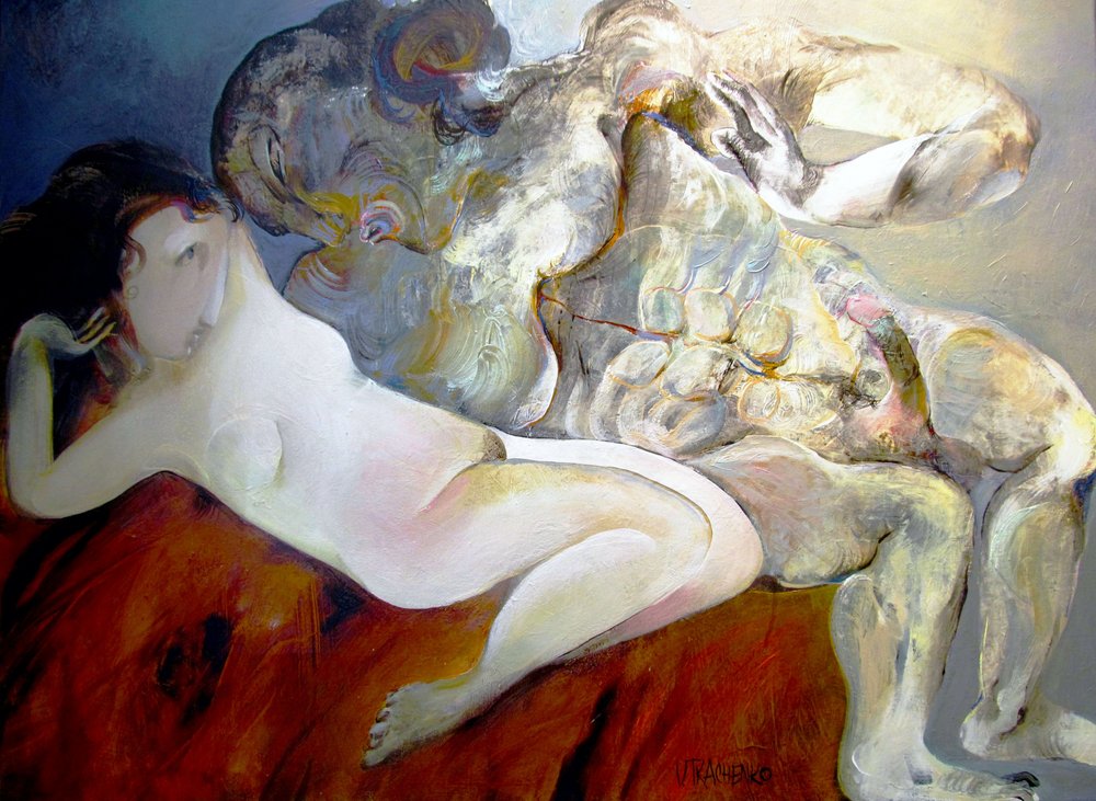 Sensual Abstract Embrace by Victor Tkachenko