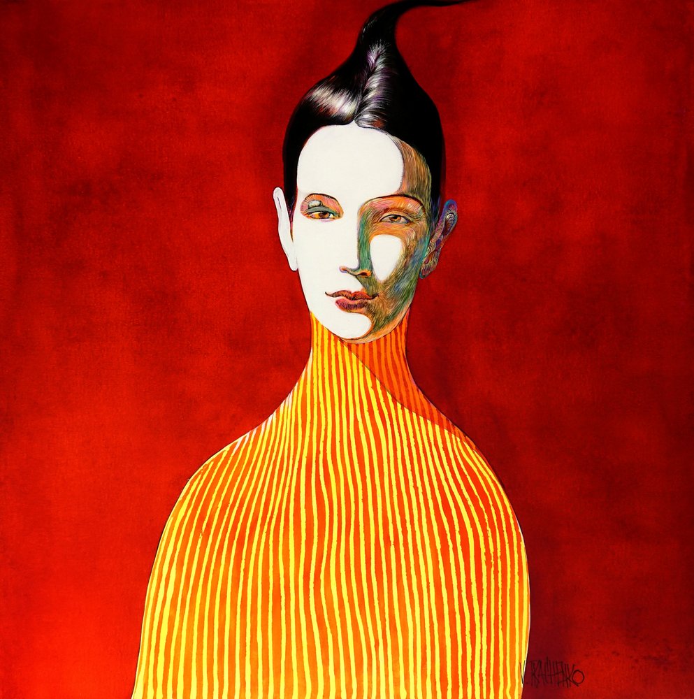 Stylized Woman Portrait by Victor Tkachenko
