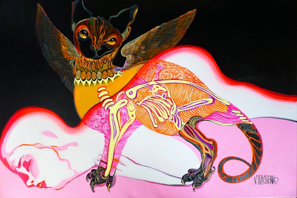 Surreal Bat Creature Dream by Victor Tkachenko