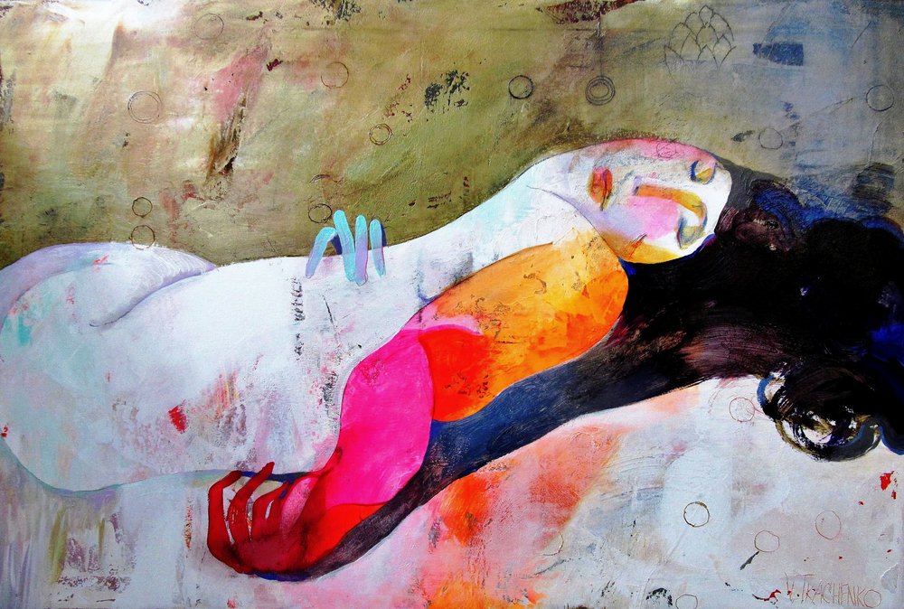 Vivid Abstract Nude by Victor Tkachenko