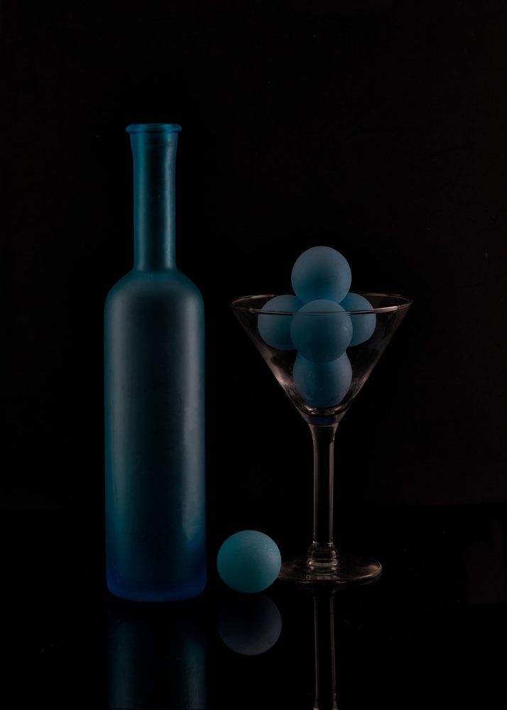 Blue Martini Still Life by Wendy Xu
