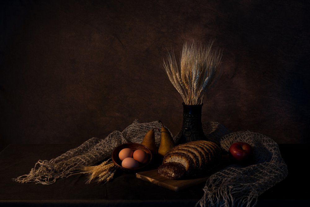 Rustic Harvest Still Life by Wendy Xu