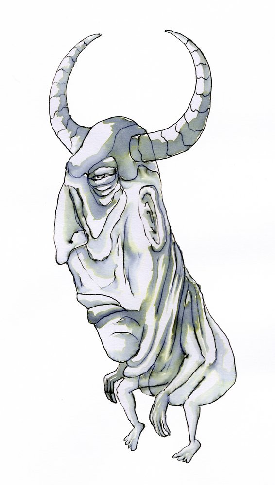 Horned Fantasy Creature by Wildemar Doomgriever