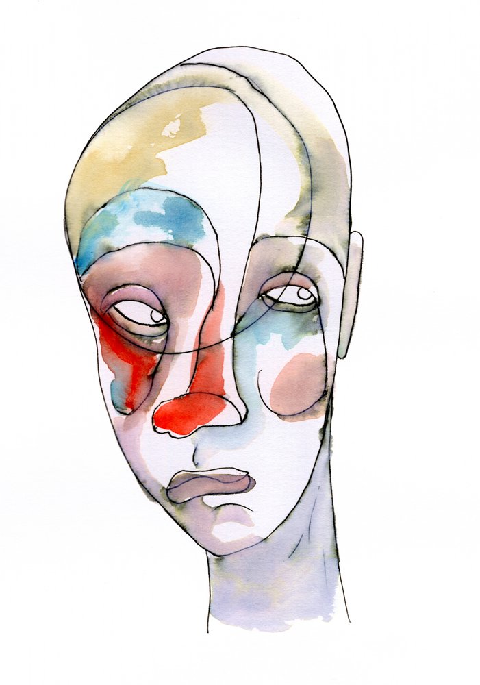 Pensive Abstract Portrait by Wildemar Doomgriever