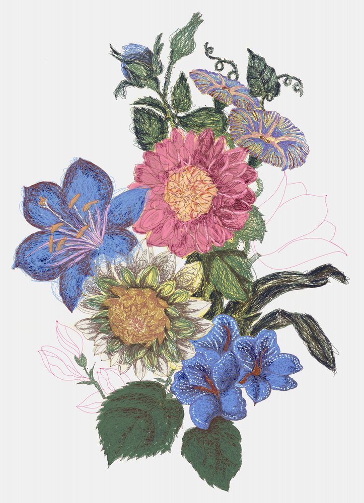 Vibrant Floral Bouquet by XHOZUCAN