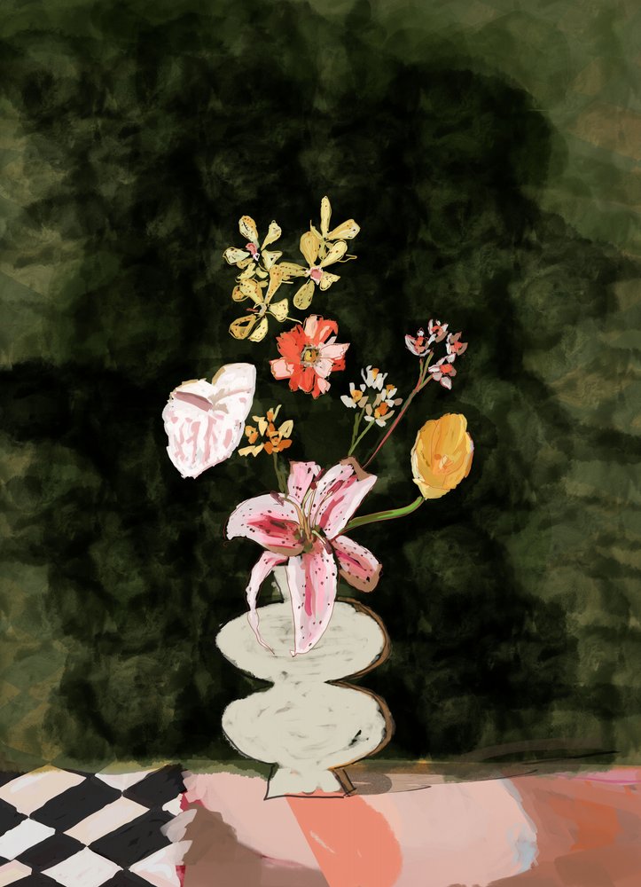 Vibrant Floral Still Life by XHOZUCAN