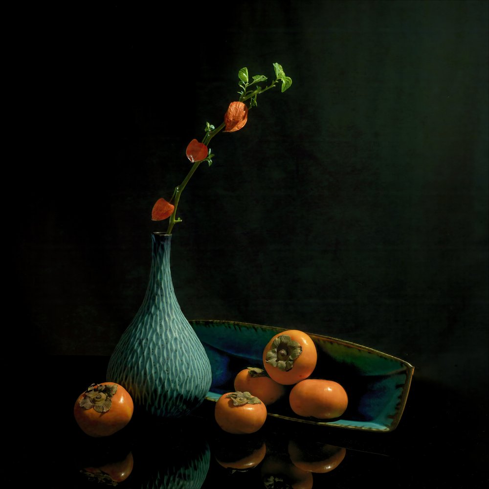 Autumn Persimmon Still Life by Yi Pan