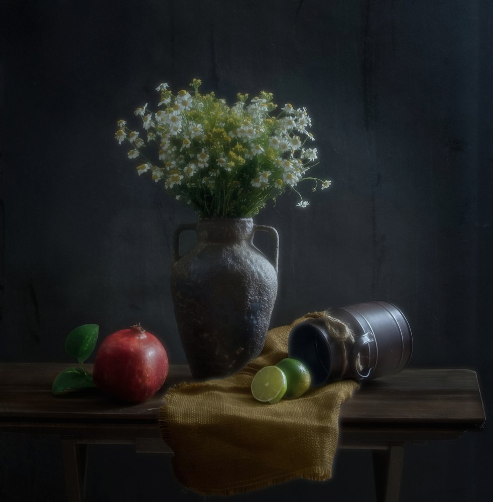 Rustic Floral Still Life by Yinan F.