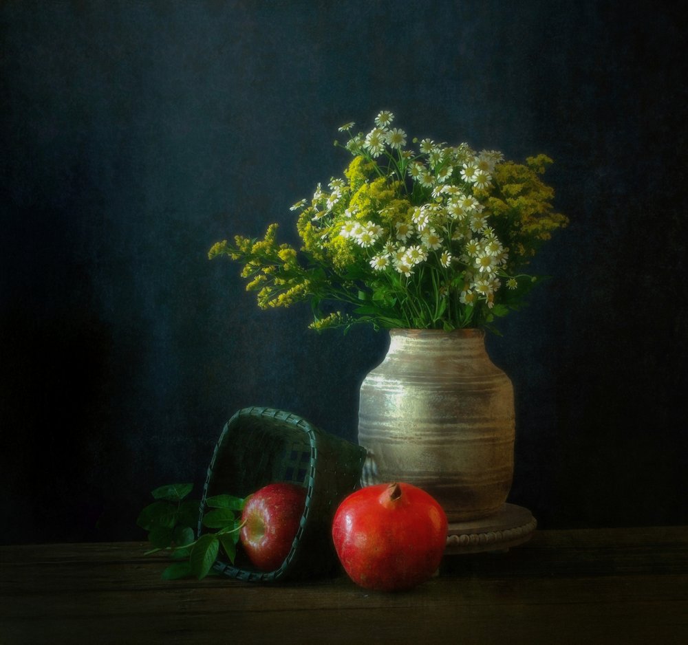 Rustic Floral Still Life by Yinan F.