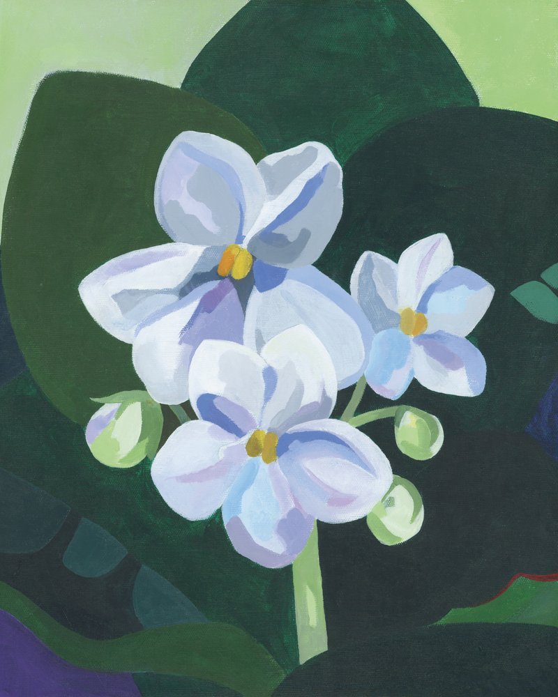Fresh African Violets by Yvonne Gustafsson