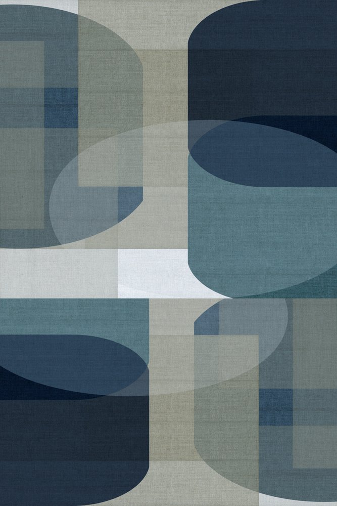 Abstract Blue Geometrics by cartissi