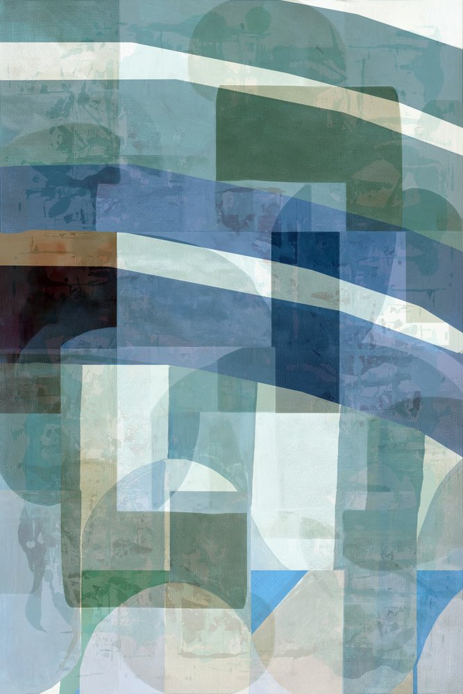 Abstract Blue Green Layers by cartissi