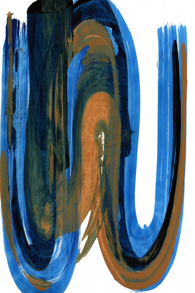 Abstract Blues and Orange by cartissi