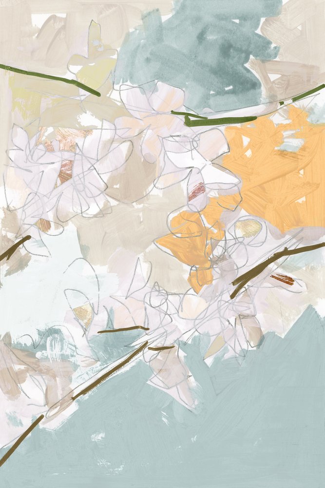 Abstract Floral Serenity by cartissi