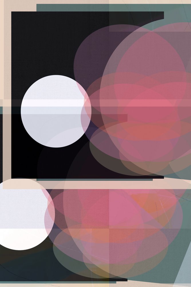 Abstract Pink Circles by cartissi