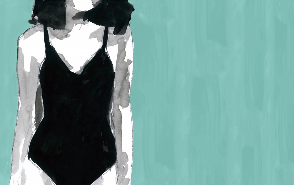 Chic Black Swimsuit by cartissi