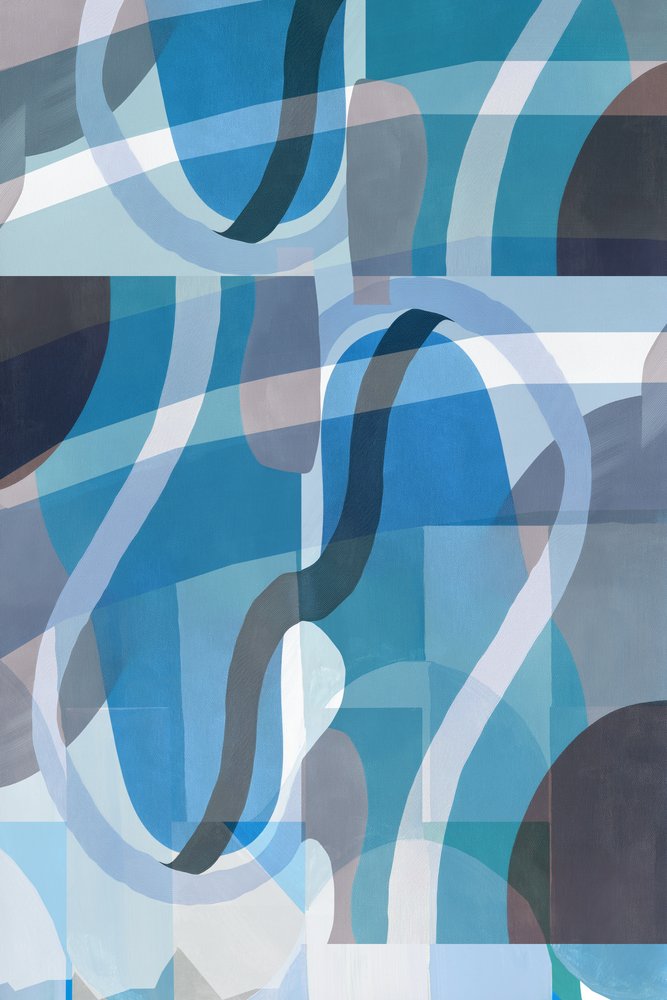 Cool Blue Abstraction by cartissi