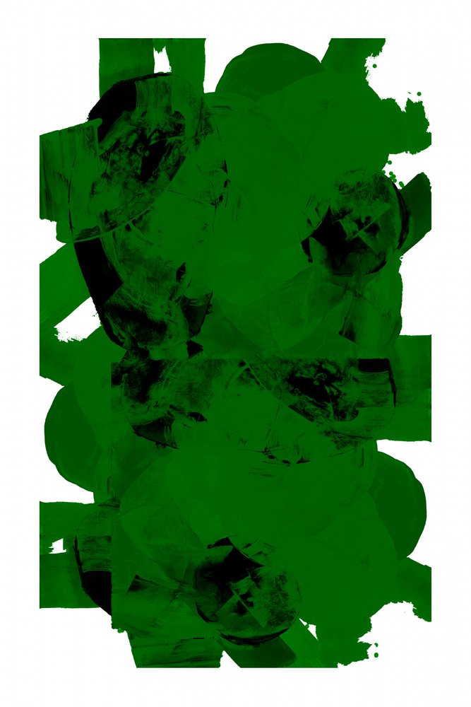 Deep Green Abstract Strokes by cartissi