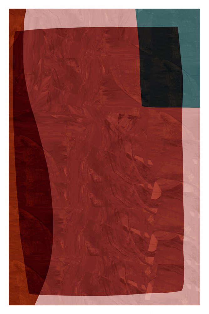 Deep Red Abstract Layers by cartissi