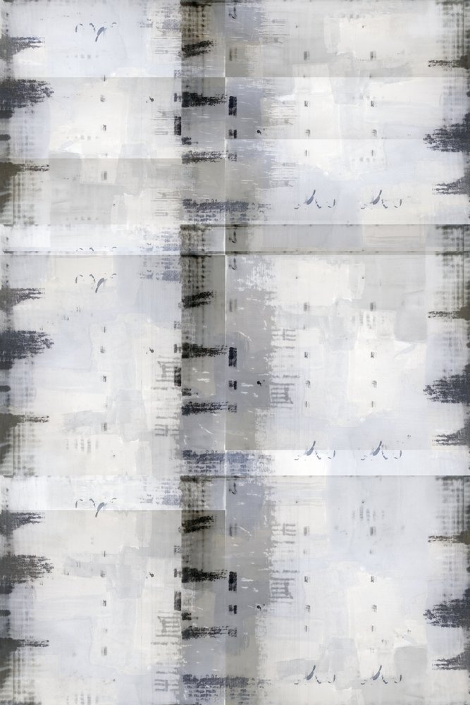Distressed Monochrome Grid by cartissi