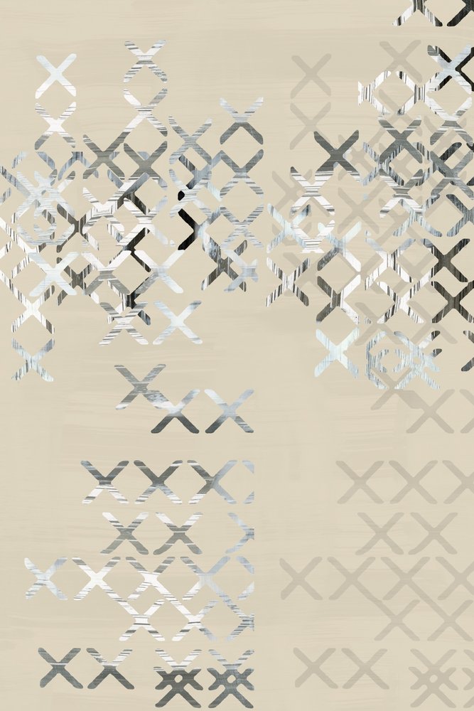 Geometric X Pattern by cartissi: Premium art reproduction