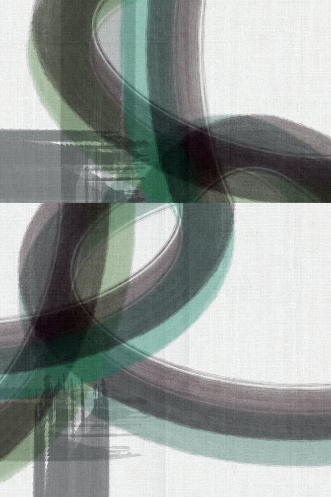 Green Grey Abstract Flow by cartissi