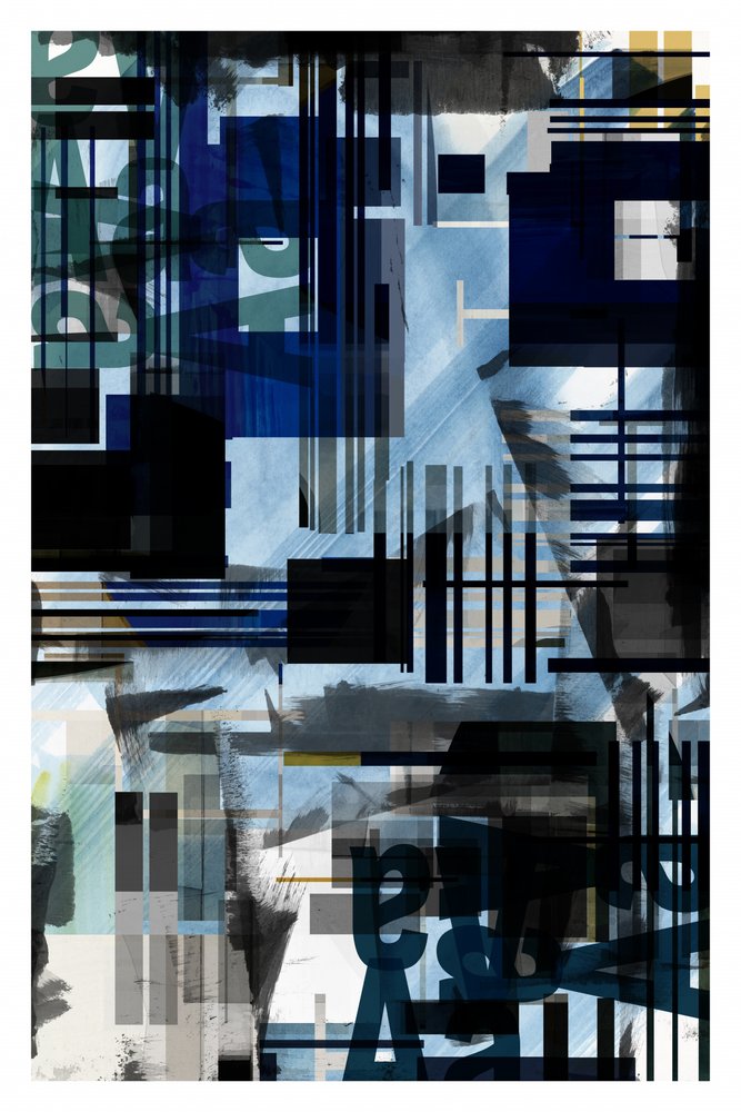 Layered Geometric Blue by cartissi