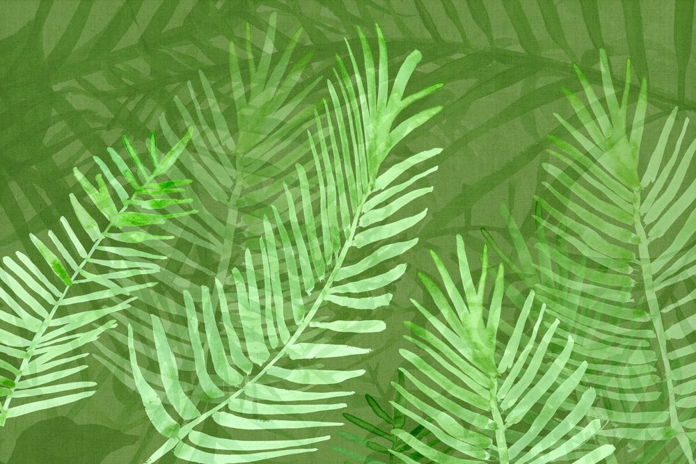 Lush Tropical Palm Leaves by cartissi