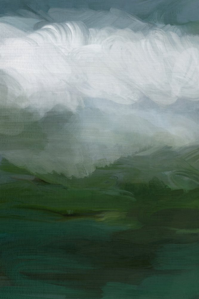 Misty Green Landscape by cartissi