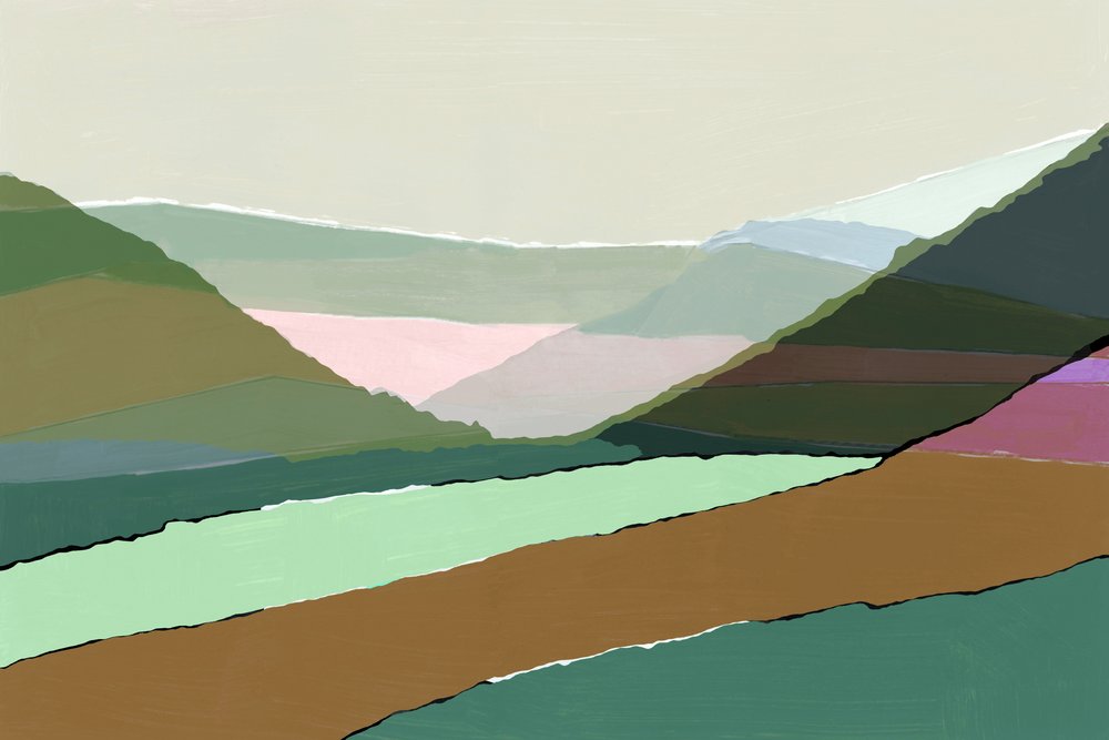 Modern Layered Landscape by cartissi