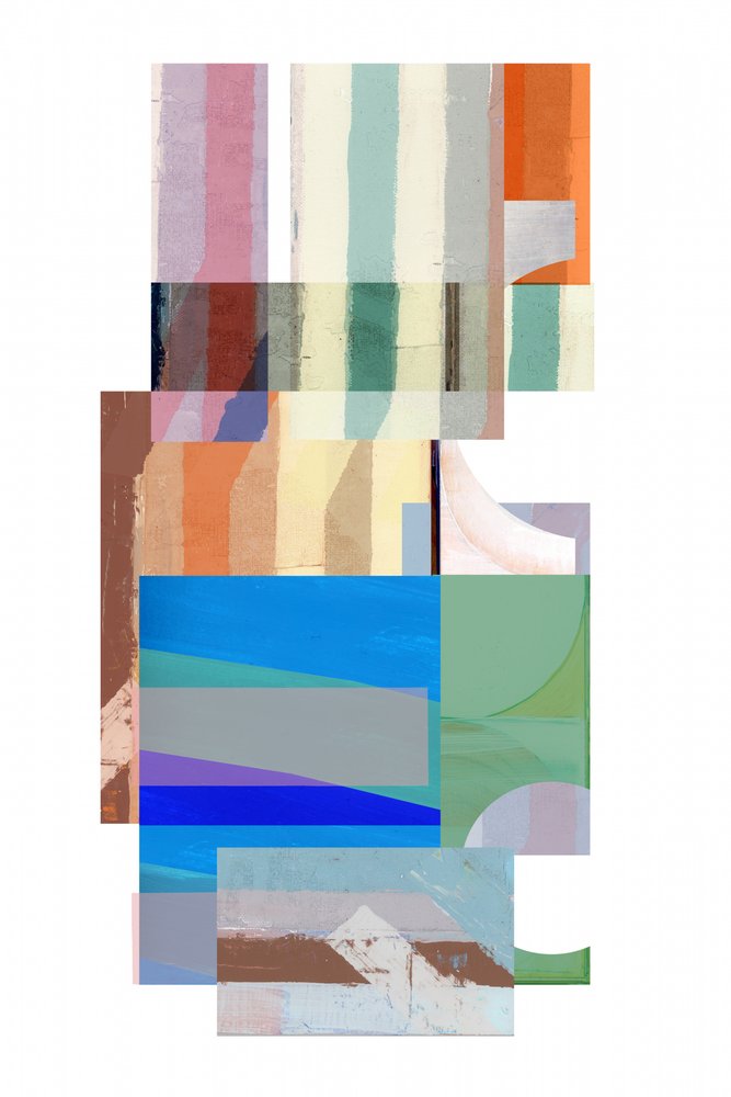 Muted Geometric Collage by cartissi