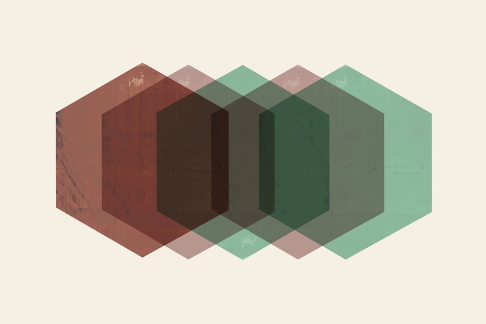 Muted Hexagon Overlap by cartissi