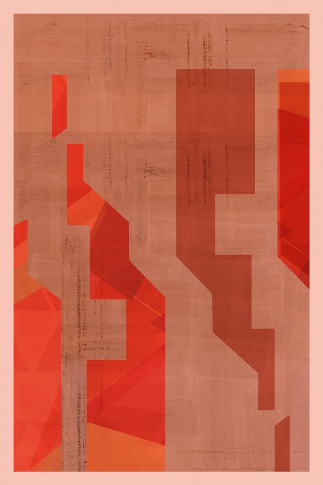 Orange Geometric Forms by cartissi