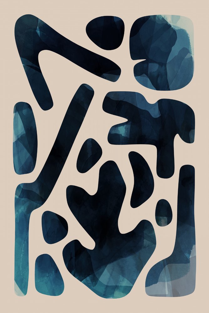 Organic Blue Abstraction by cartissi