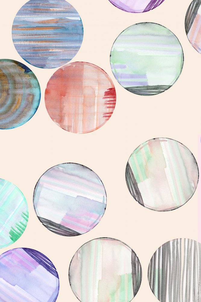 Pastel Abstract Circles by cartissi