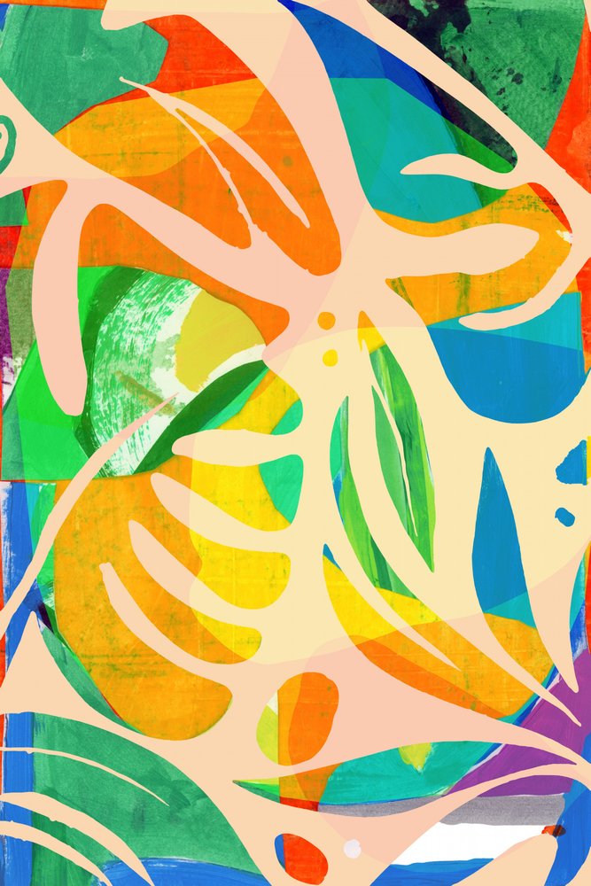 Vibrant Abstract Leaves by cartissi