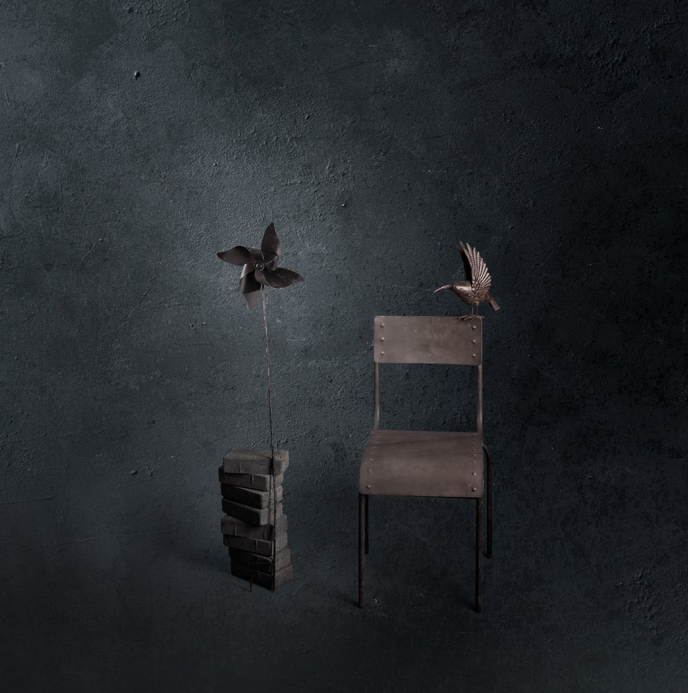 Dark Bird Empty Chair by chenyi wang