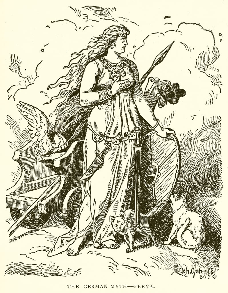The German Myth--Freya by English School: Fine art print