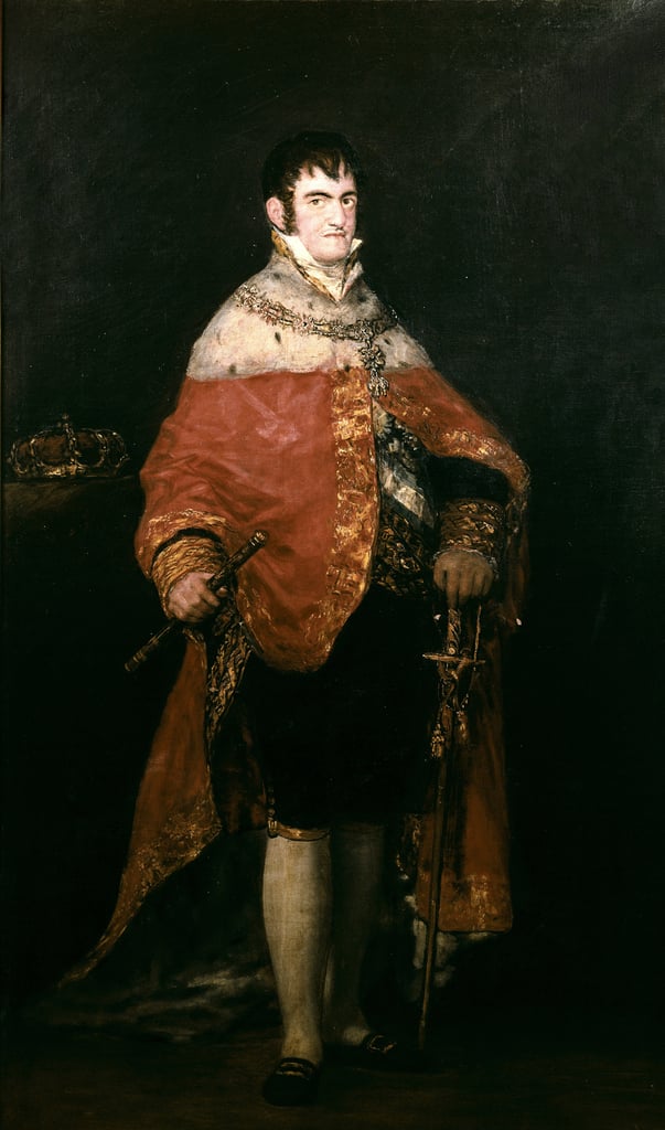 Portrait of the King of Spain, Ferdinand VII (17841833) with his royal mantle