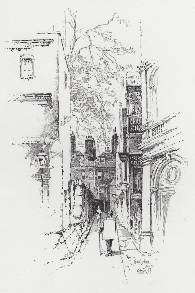 Lincoln's Inn from Carey Street (engraving)
